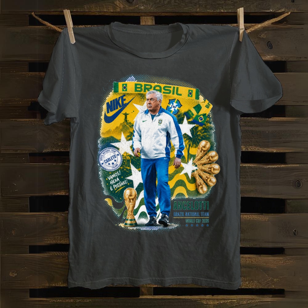 Ancelotti Brazil World Cup Mission cotton T-shirt