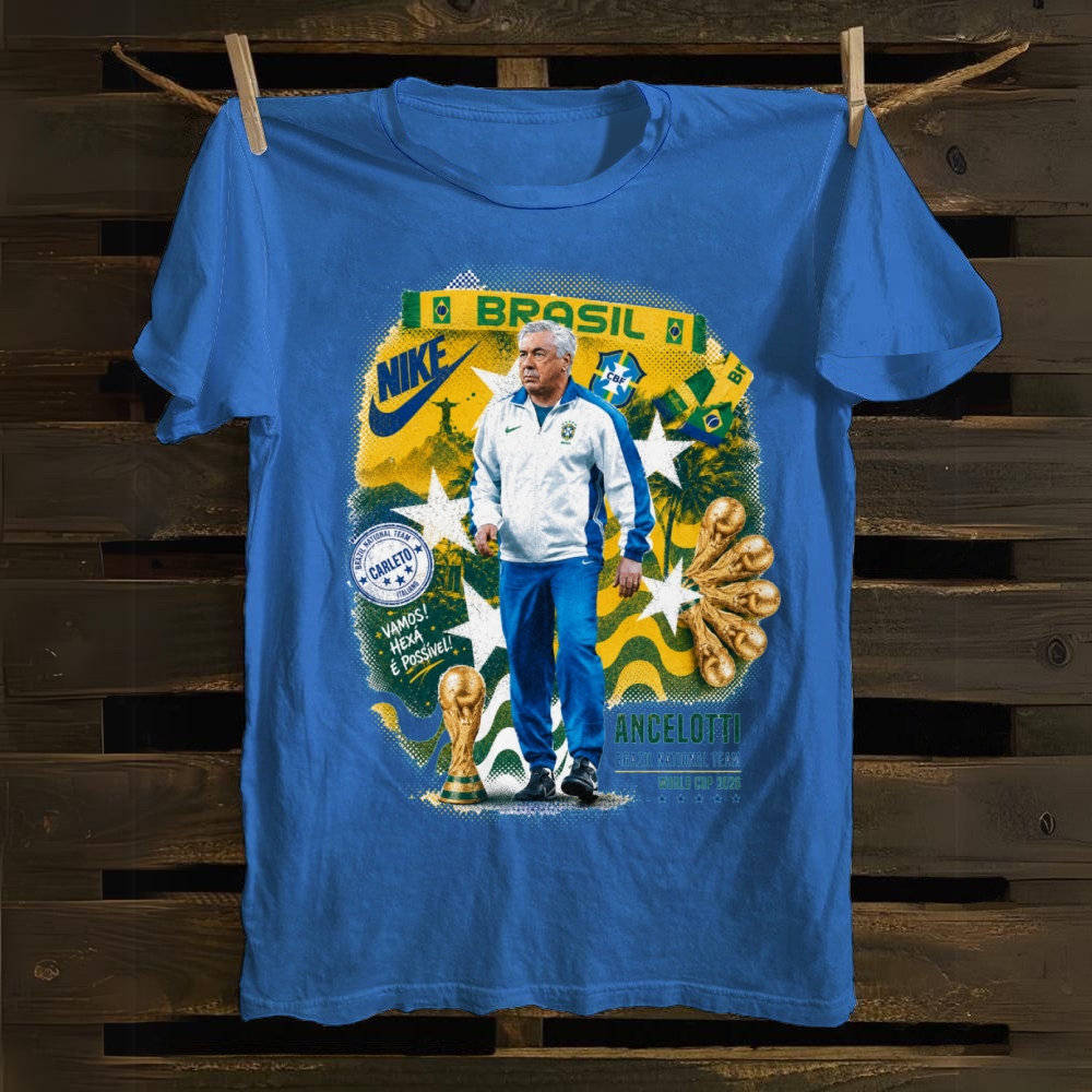 Ancelotti Brazil World Cup Mission cotton T-shirt