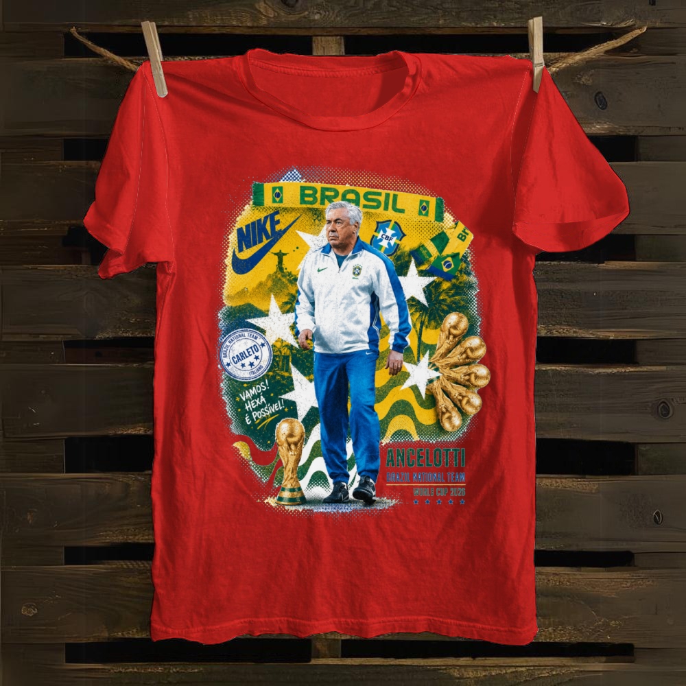 Ancelotti Brazil World Cup Mission cotton T-shirt