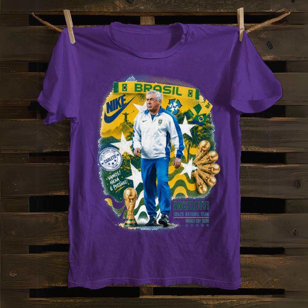 Ancelotti Brazil World Cup Mission cotton T-shirt