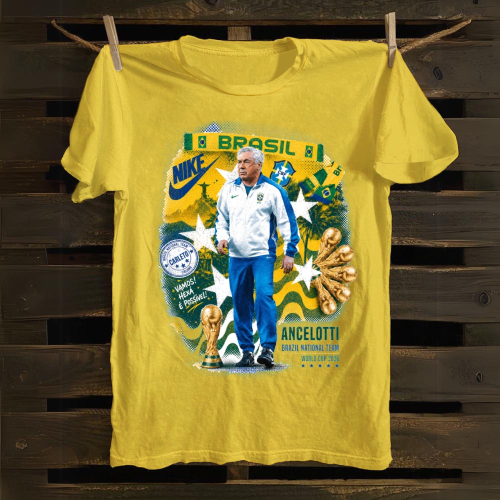 Ancelotti Brazil World Cup Mission cotton T-shirt