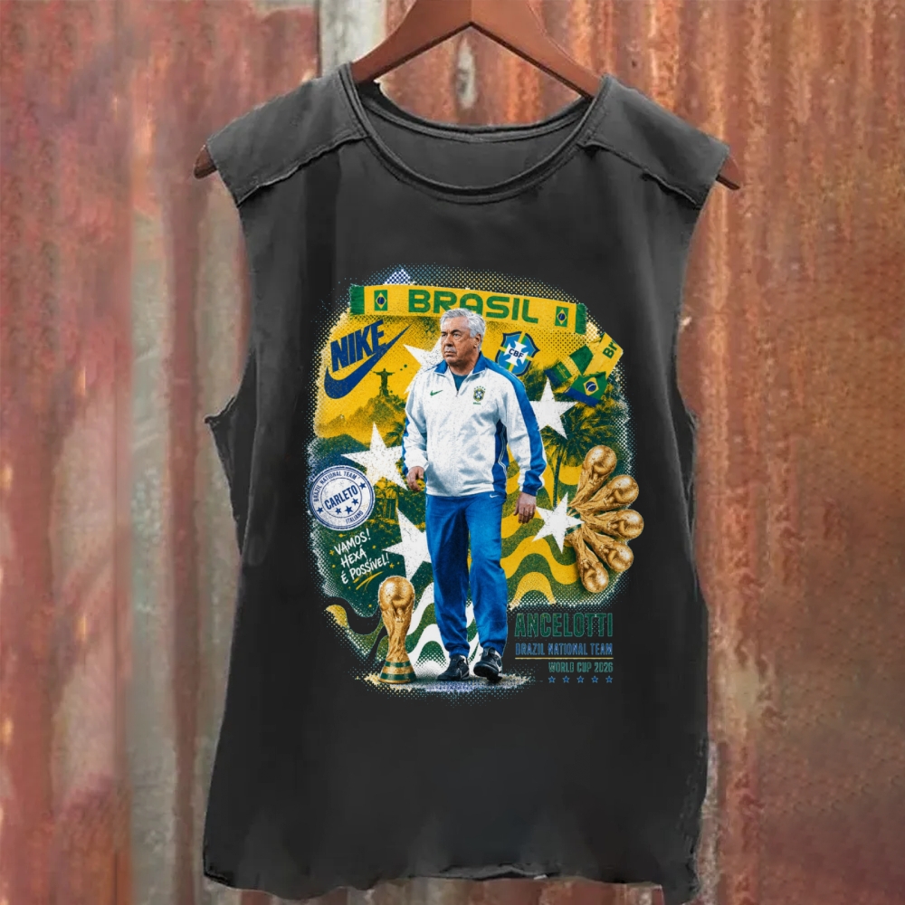 Ancelotti Brazil World Cup Mission Washed Tank Top