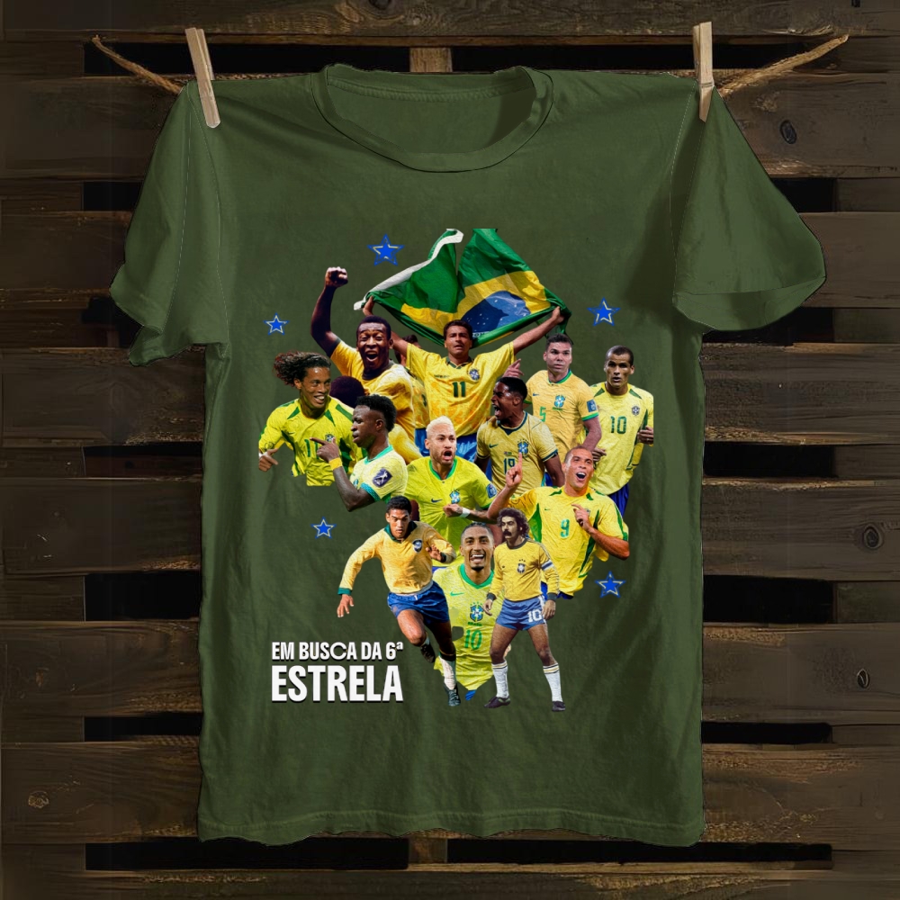 Brazil Pursuit Of Sixth Star cotton T-shirt