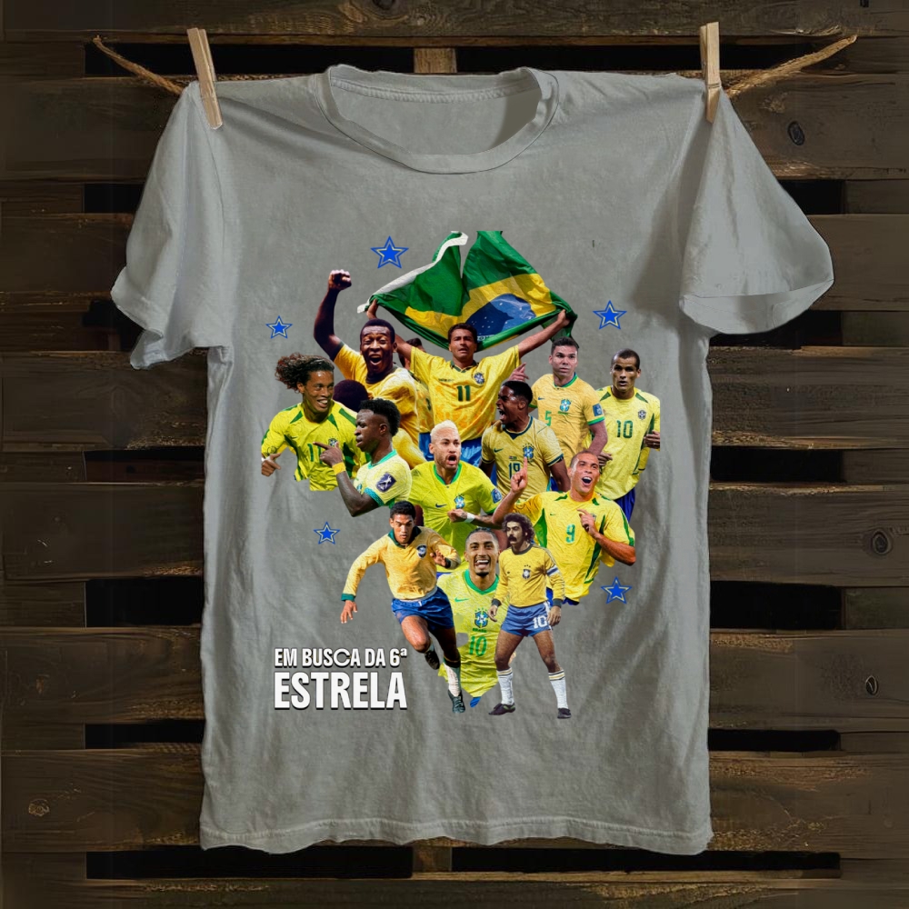Brazil Pursuit Of Sixth Star cotton T-shirt