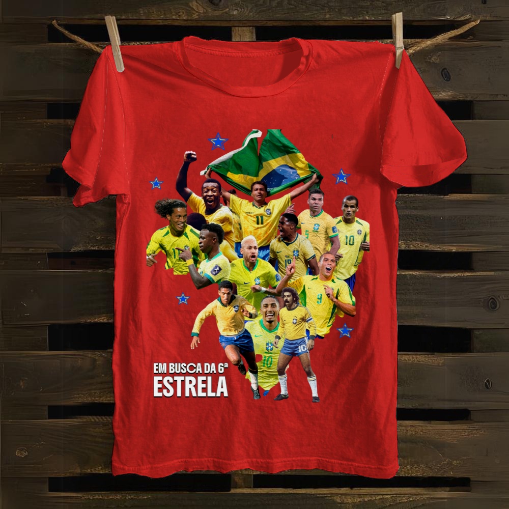 Brazil Pursuit Of Sixth Star cotton T-shirt