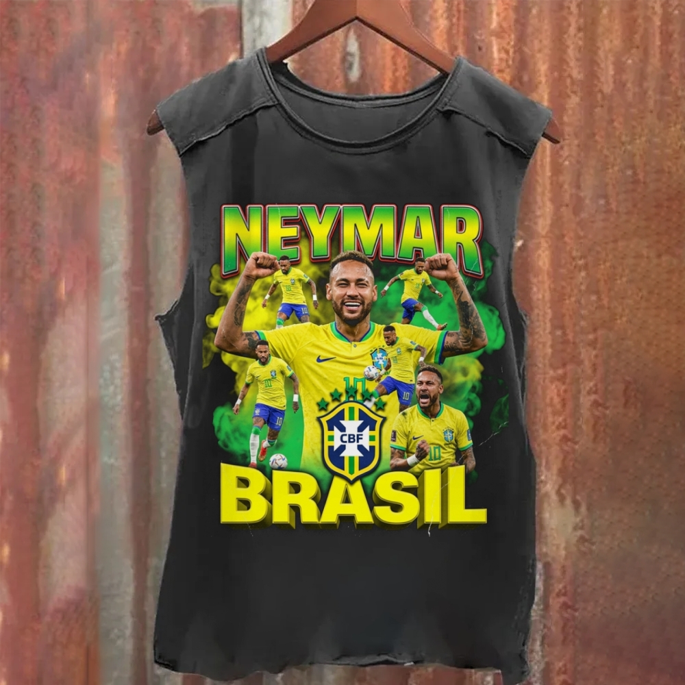 Neymar Jr: The Golden Boy Of Brazil Washed Tank Top