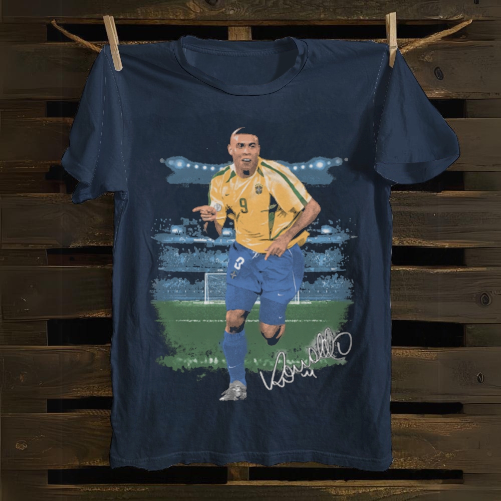 Ronaldo R9 Brazil Fenomeno Signature cotton T-shirt