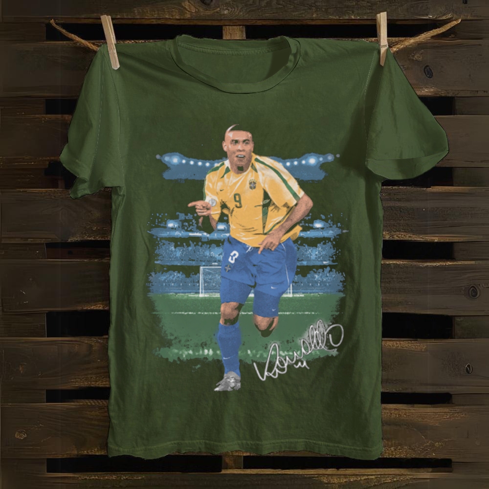 Ronaldo R9 Brazil Fenomeno Signature cotton T-shirt