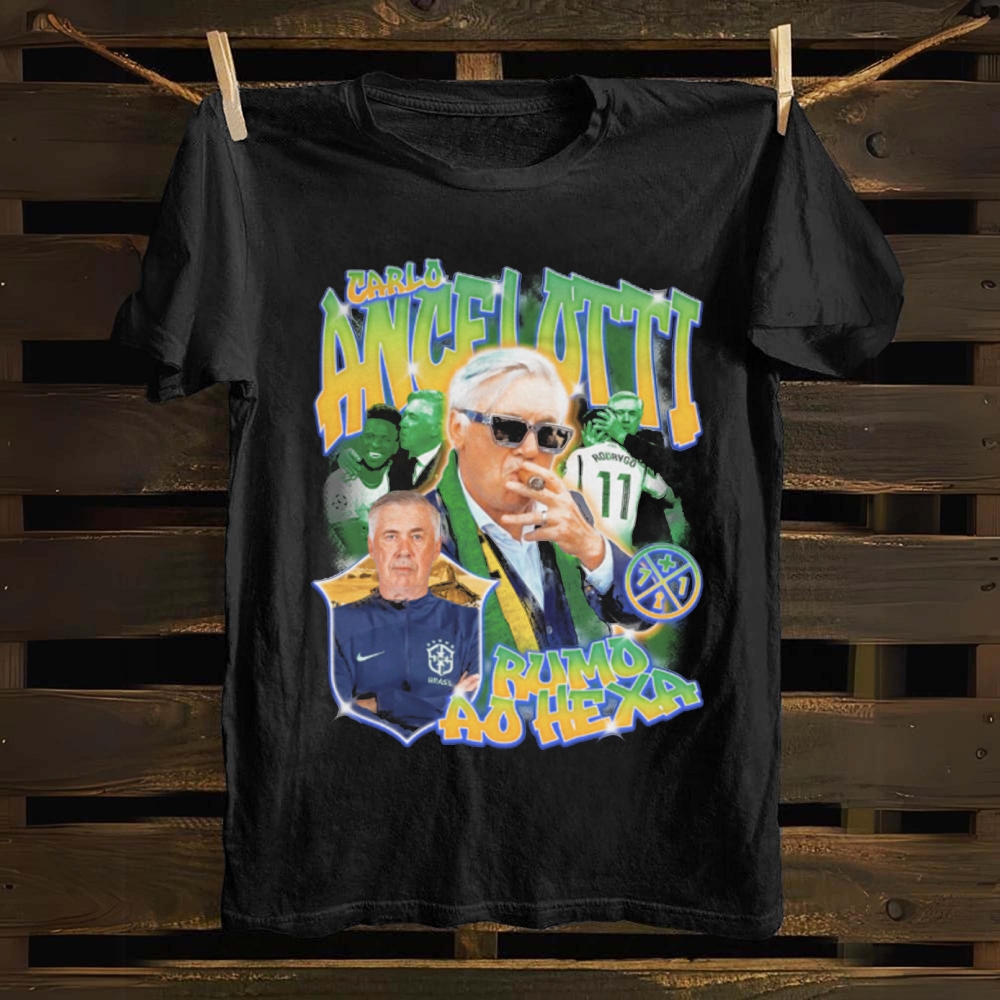 Carlo Ancelotti Brazil Boss Cigar Vibes cotton T-shirt