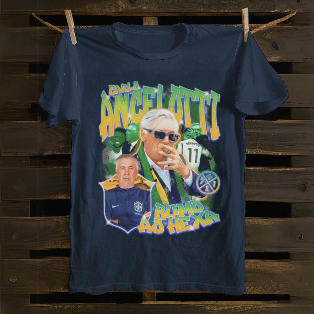Carlo Ancelotti Brazil Boss Cigar Vibes cotton T-shirt