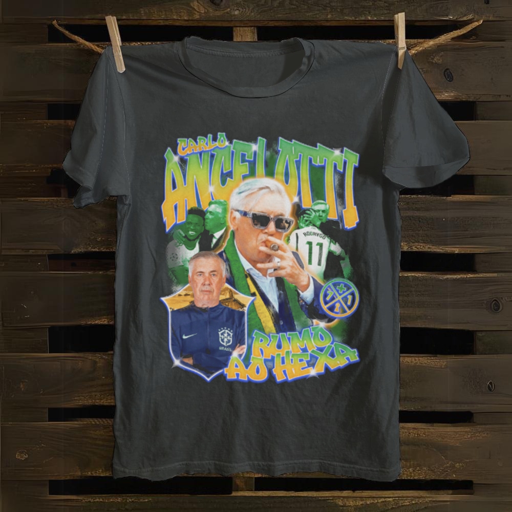 Carlo Ancelotti Brazil Boss Cigar Vibes cotton T-shirt