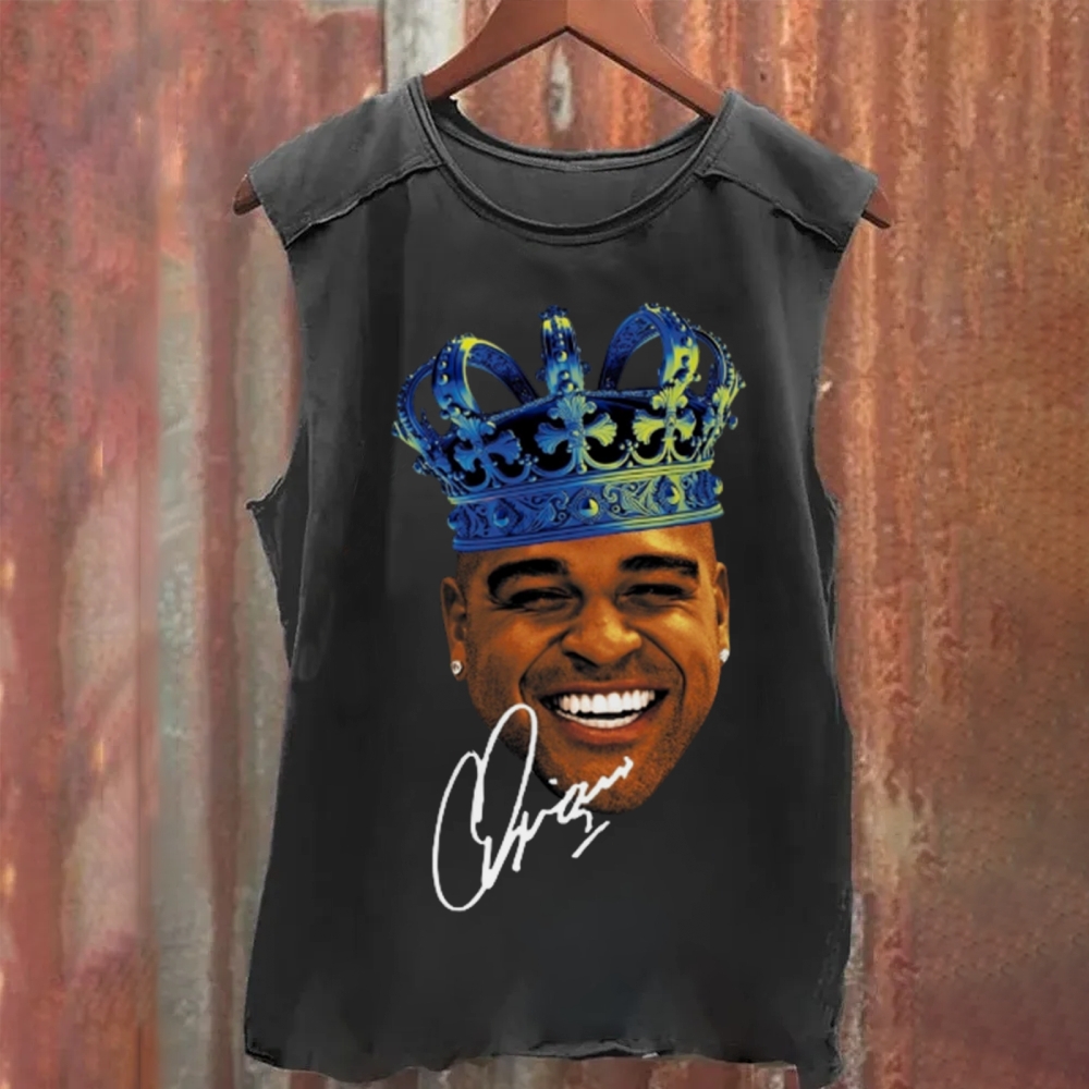Adriano L’Imperatore King Crown Signature Washed Tank Top