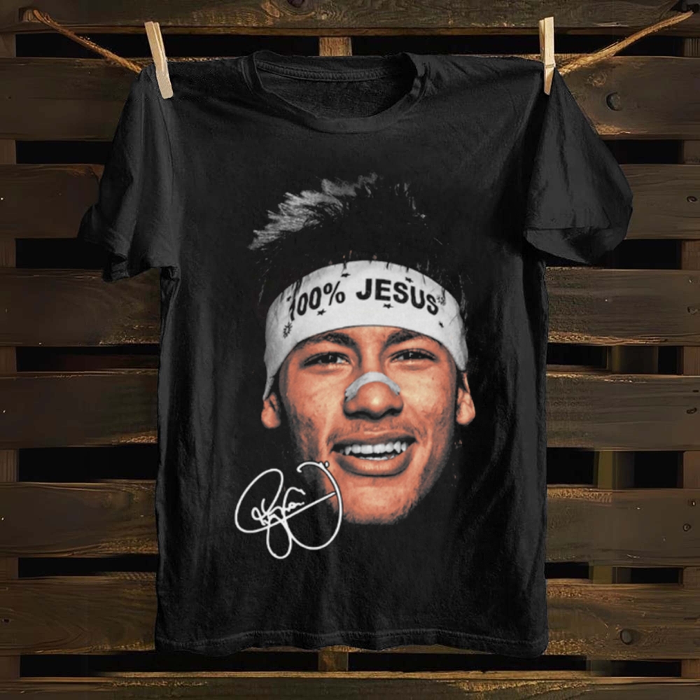 Neymar Jr 100% Jesus Iconic Headband cotton T-shirt