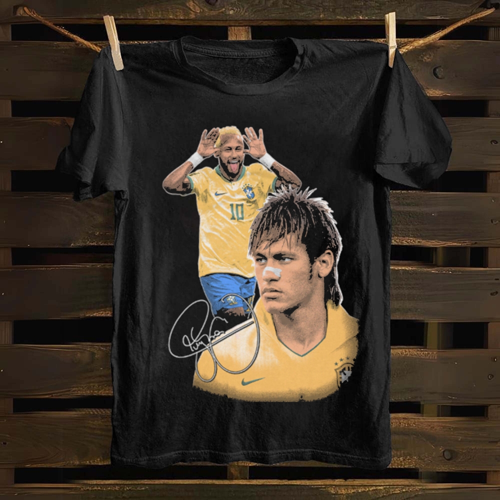 Neymar Jr Brazil Funny Celebration Signature cotton T-shirt