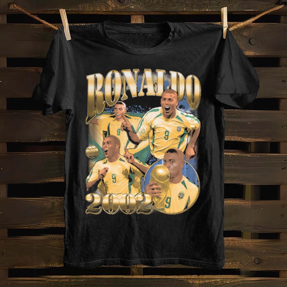 Ronaldo R9 Brazil 2002 Champion Glory cotton T-shirt