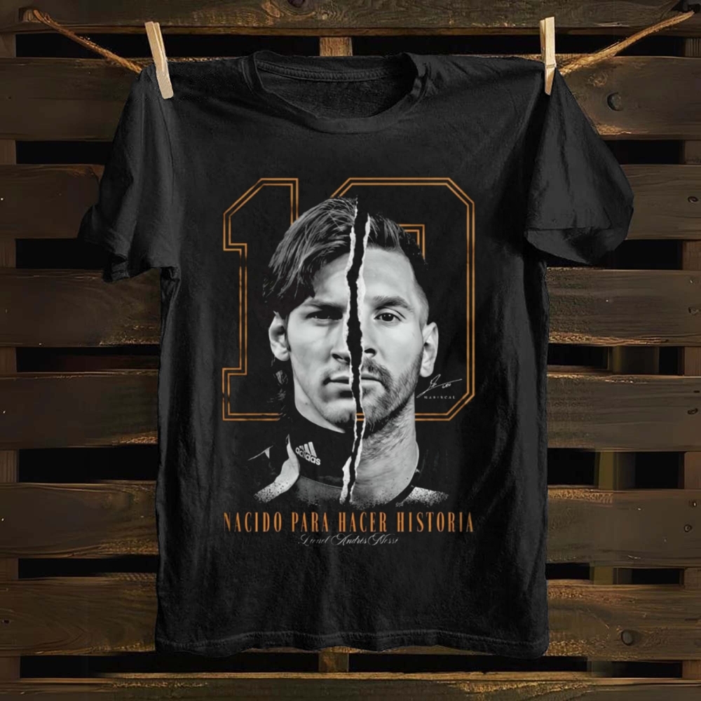 Lionel Messi Born To Make History cotton T-shirt