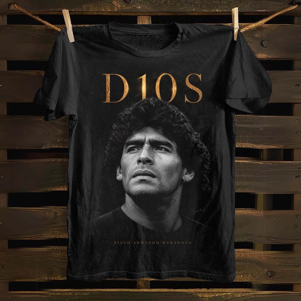 Diego Maradona D10S Golden Eternal cotton T-shirt