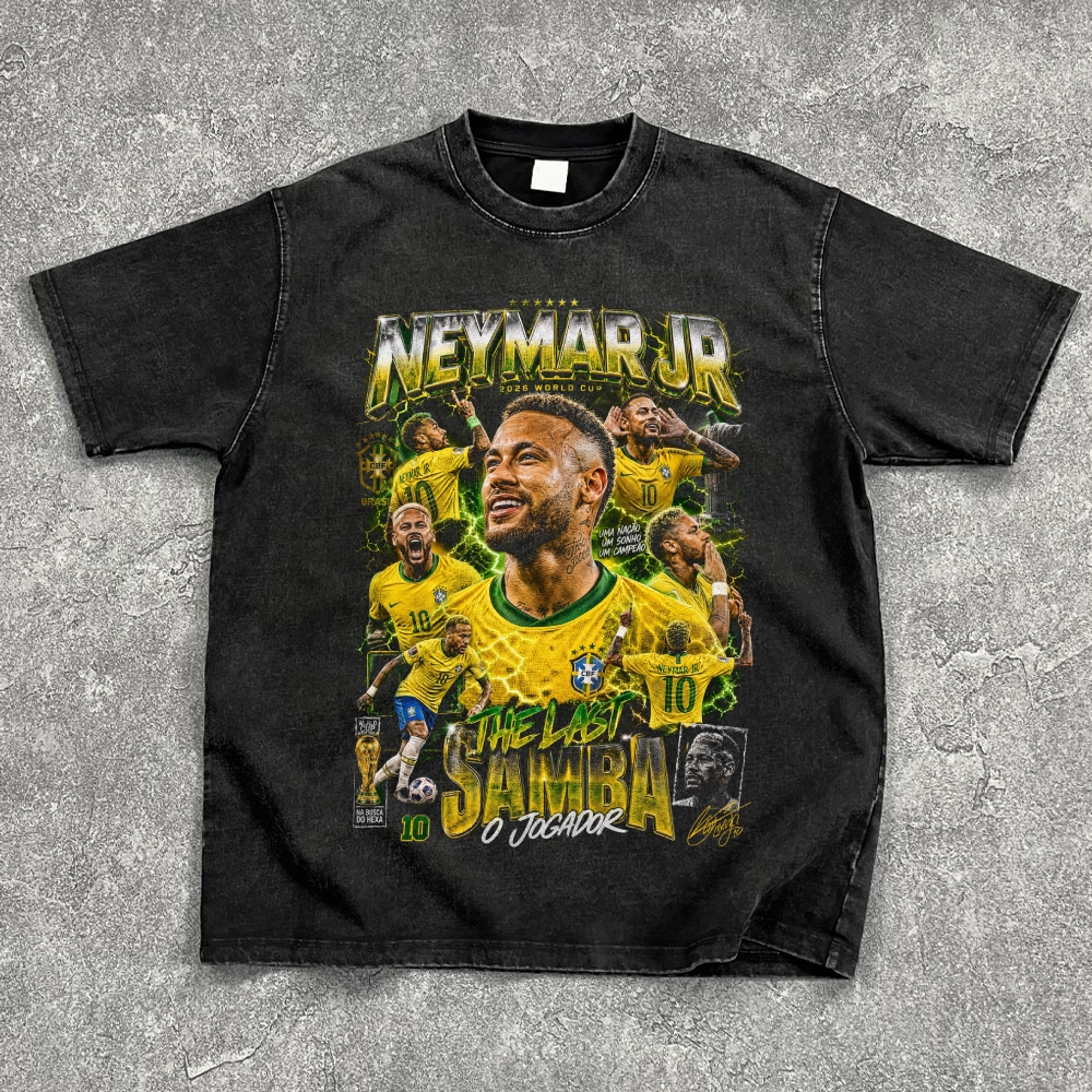 Neymar Jr The Last Samba Brasil World Cup Washed Oversize T-Shirt