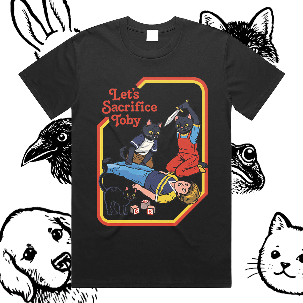 Lets Sacrifice Toby – 100% Cotton Classic Fit Retro Dark Humor Graphic Tee