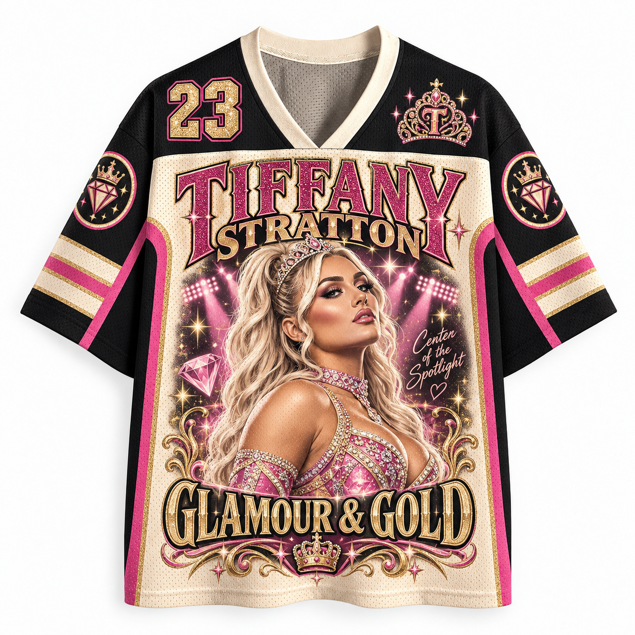 Tiffany Stratton Glamour & Gold Center of the Spotlight Retro Jersey Shirts