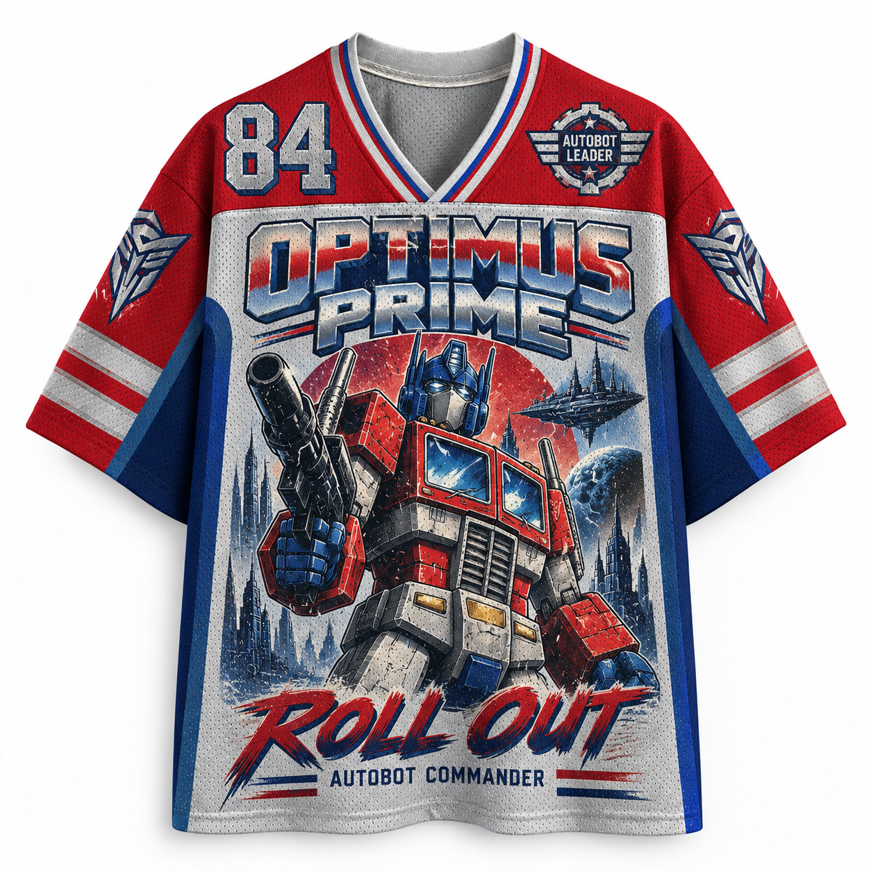 Optimus Prime Roll Out Autobot Commander Retro Jersey Shirts