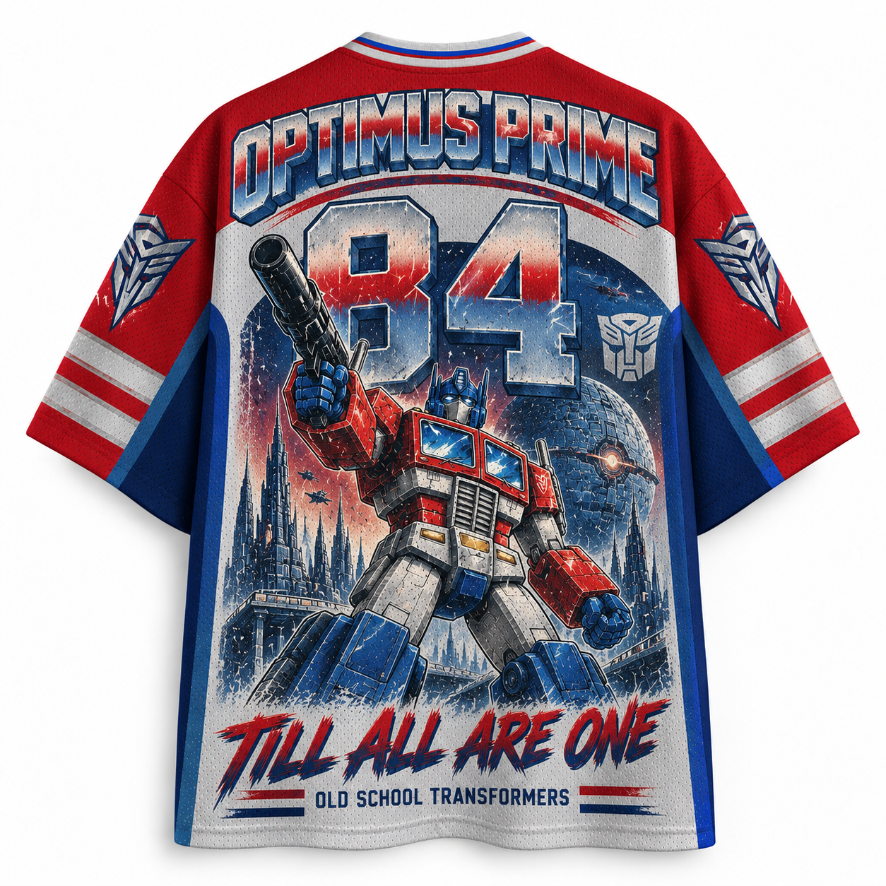 Optimus Prime Roll Out Autobot Commander Retro Jersey Shirts