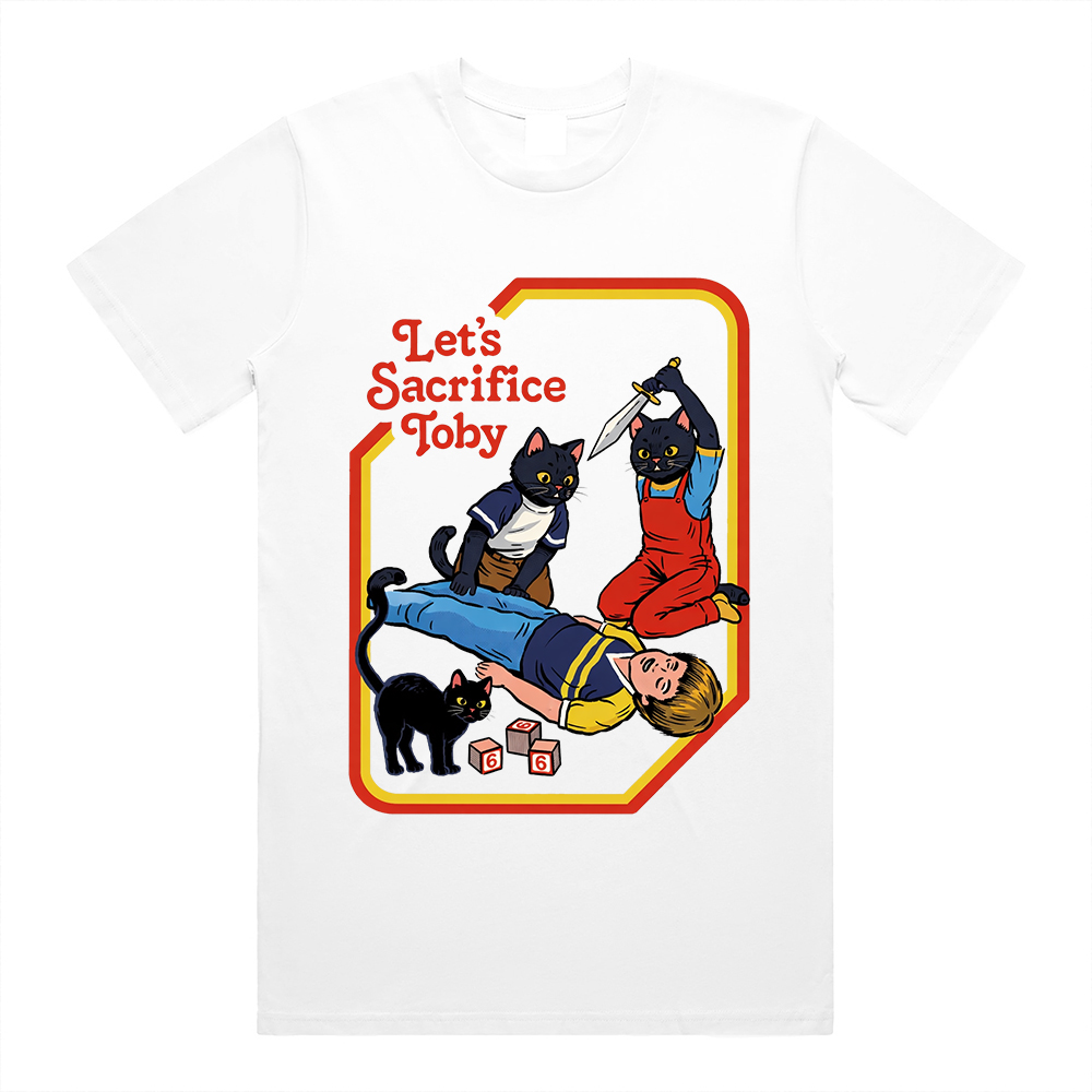Lets Sacrifice Toby – 100% Cotton Classic Fit Retro Dark Humor Graphic Tee
