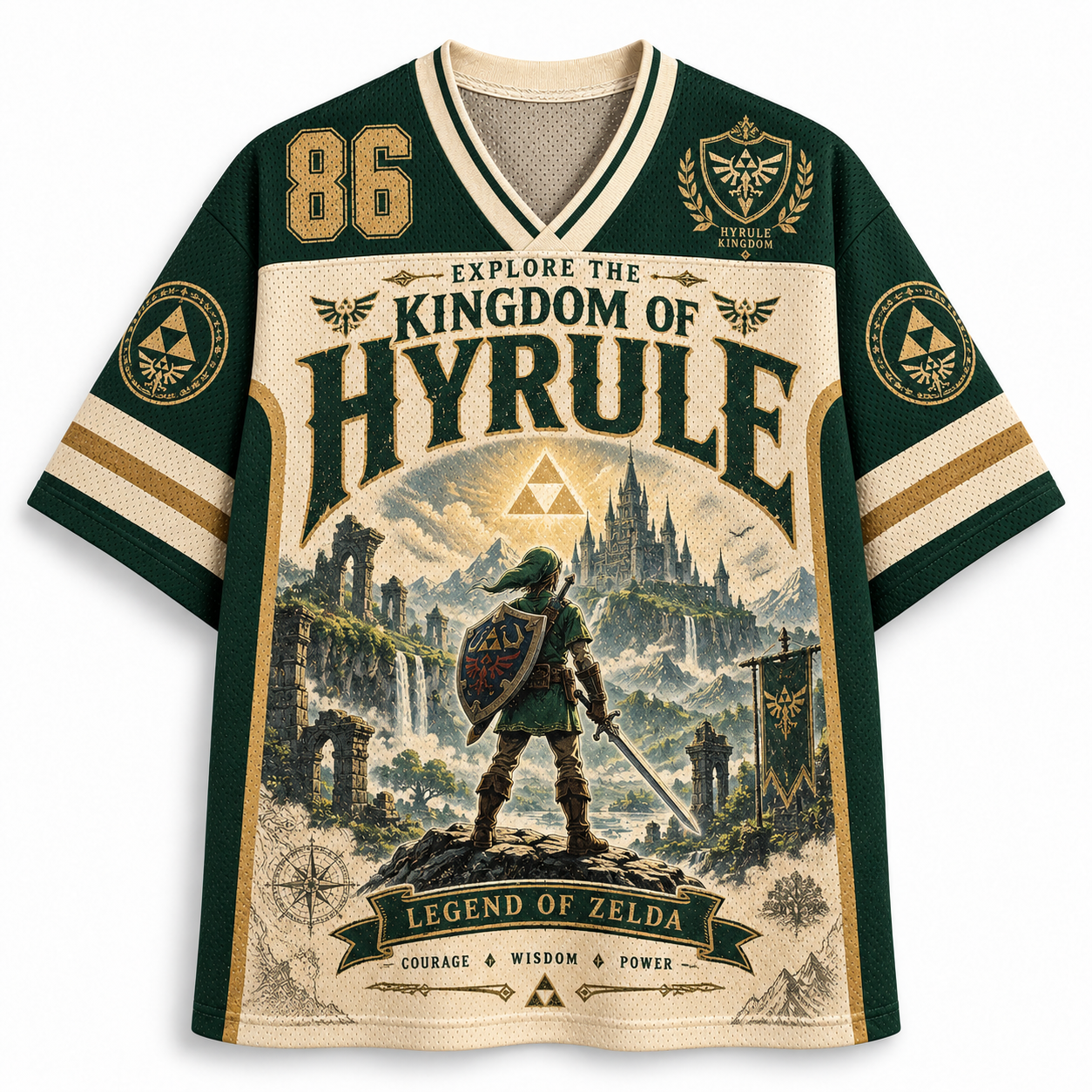 The Legend of Zelda Kingdom of Hyrule 86 Retro Fantasy Jersey Shirts