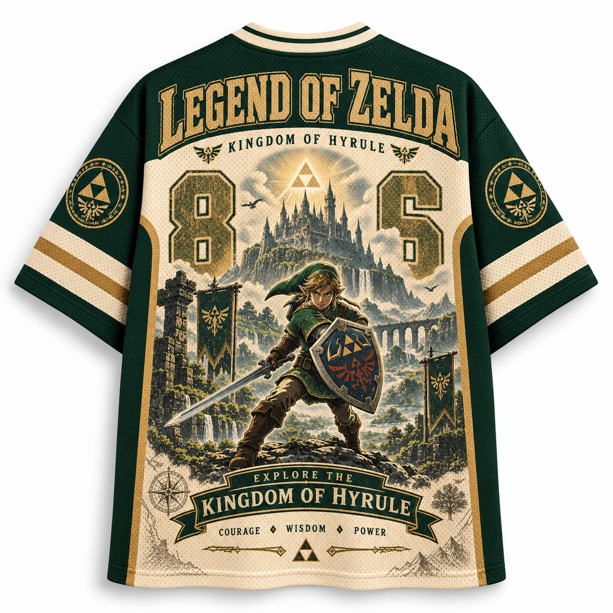 The Legend of Zelda Kingdom of Hyrule 86 Retro Fantasy Jersey Shirts