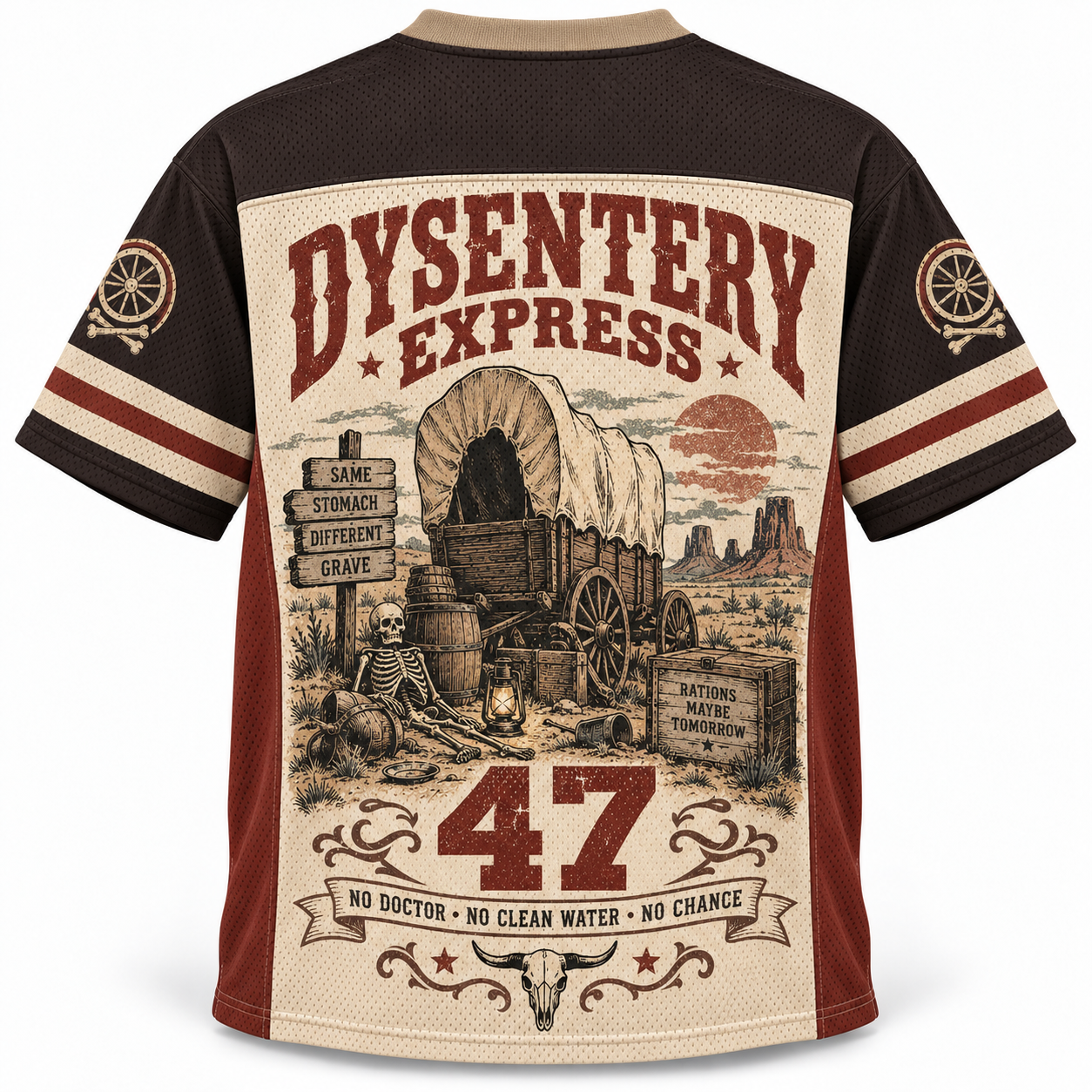 Oregon Trail Dysentery Get In Loser Disaster Tour Retro Jersey Shirts