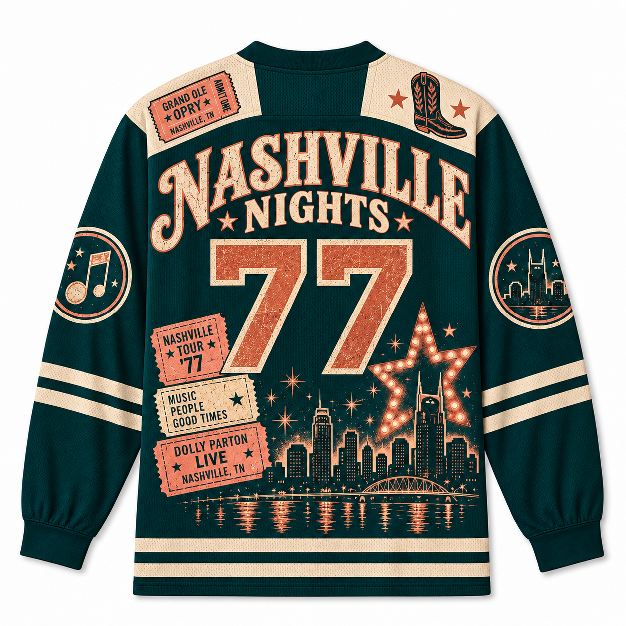 NASHVILLE NIGHTS Jersey Shirts