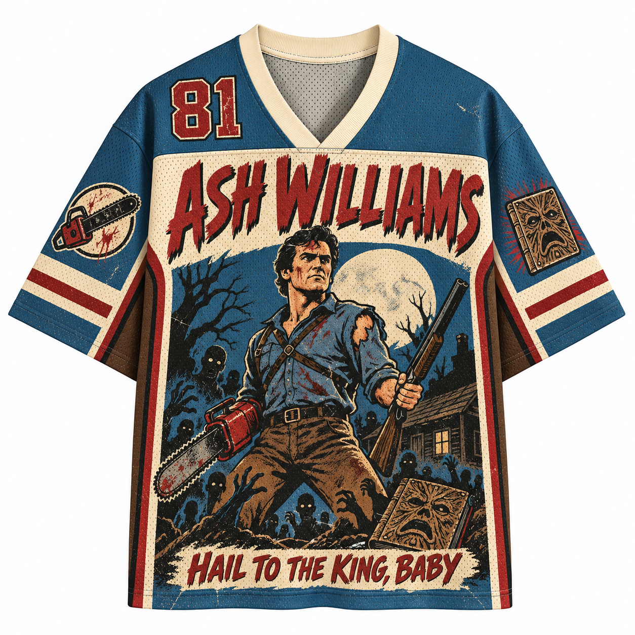 Ash Williams Evil Dead Hail To The King Baby Mesh Jersey