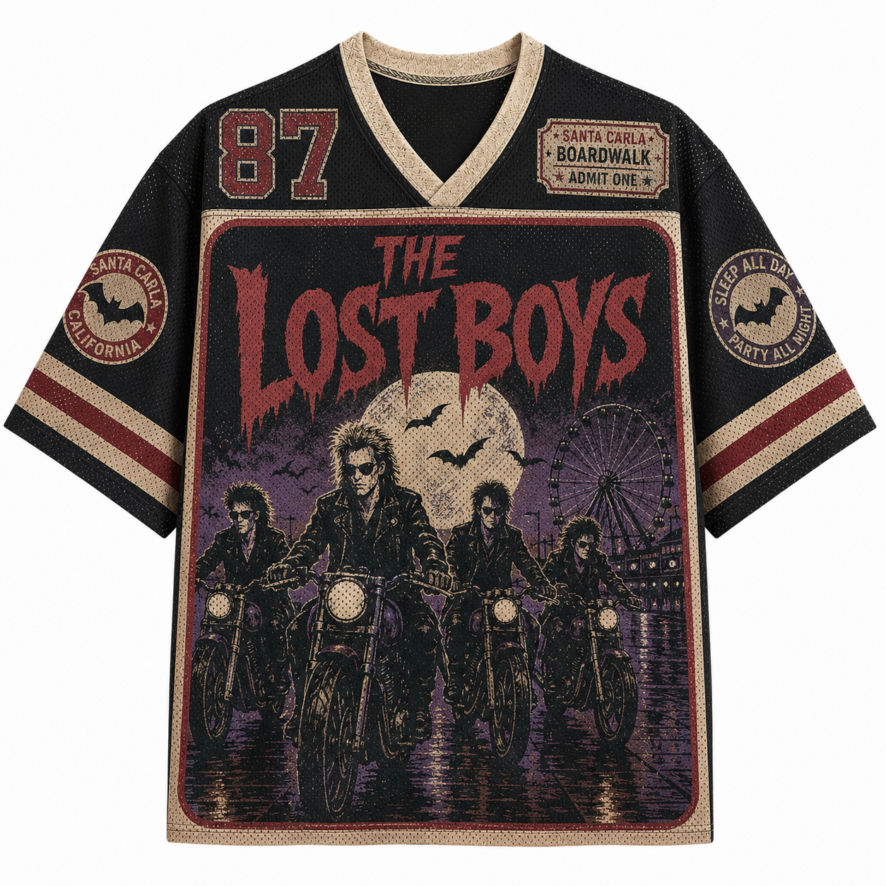 The Lost Boys "Santa Carla Boardwalk" 1987 Vampire Jersey Shirts