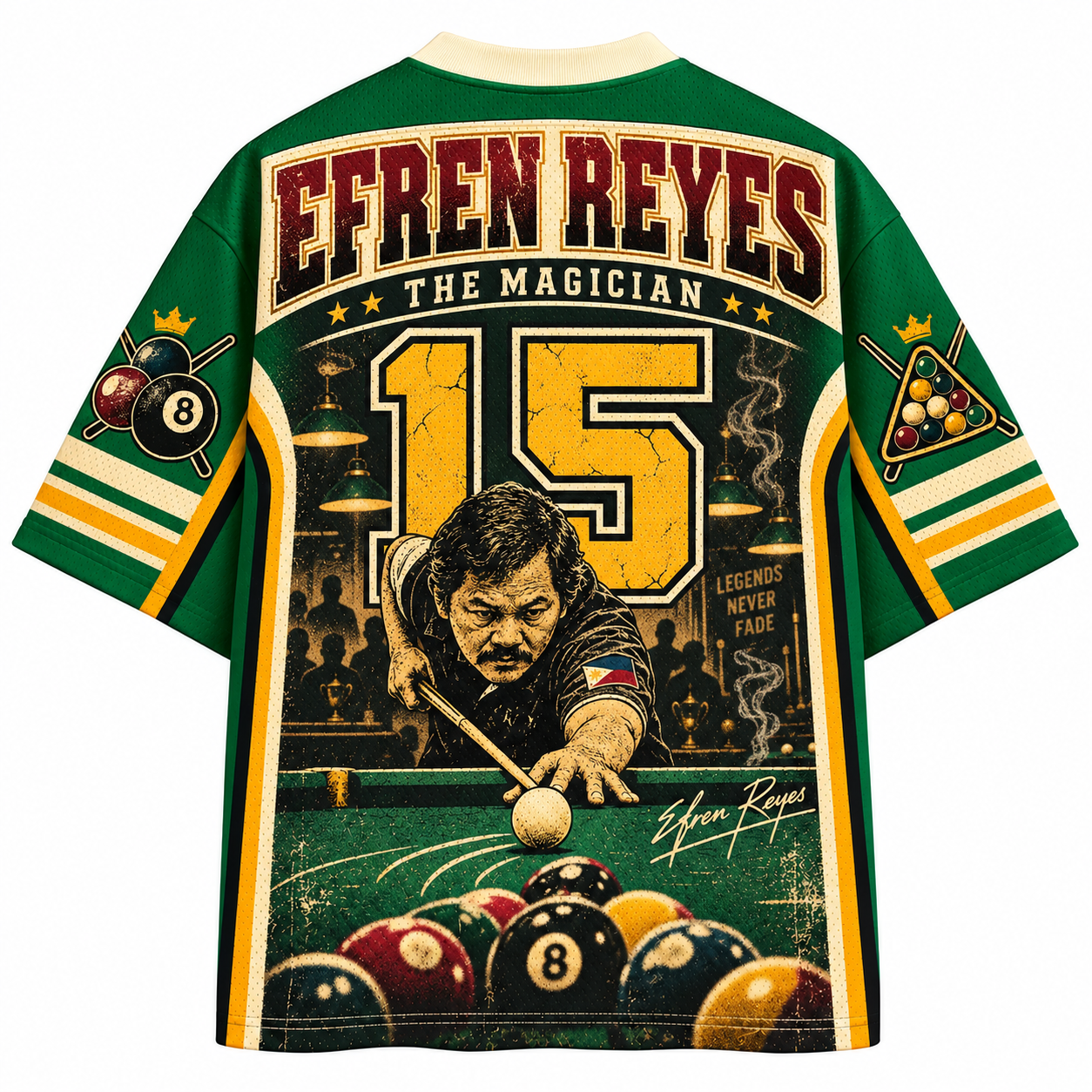 Efren Reyes "The Magician" Billiards Legend Jersey