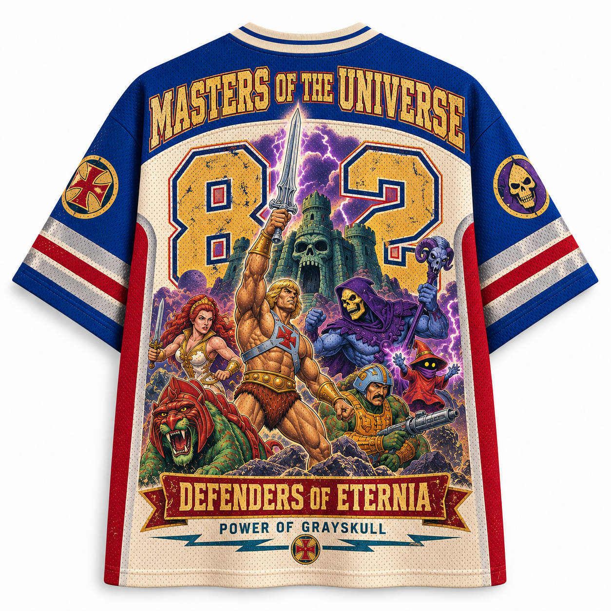 He-Man Masters of the Universe Heroes of Eternia 82 Retro Jersey Shirts