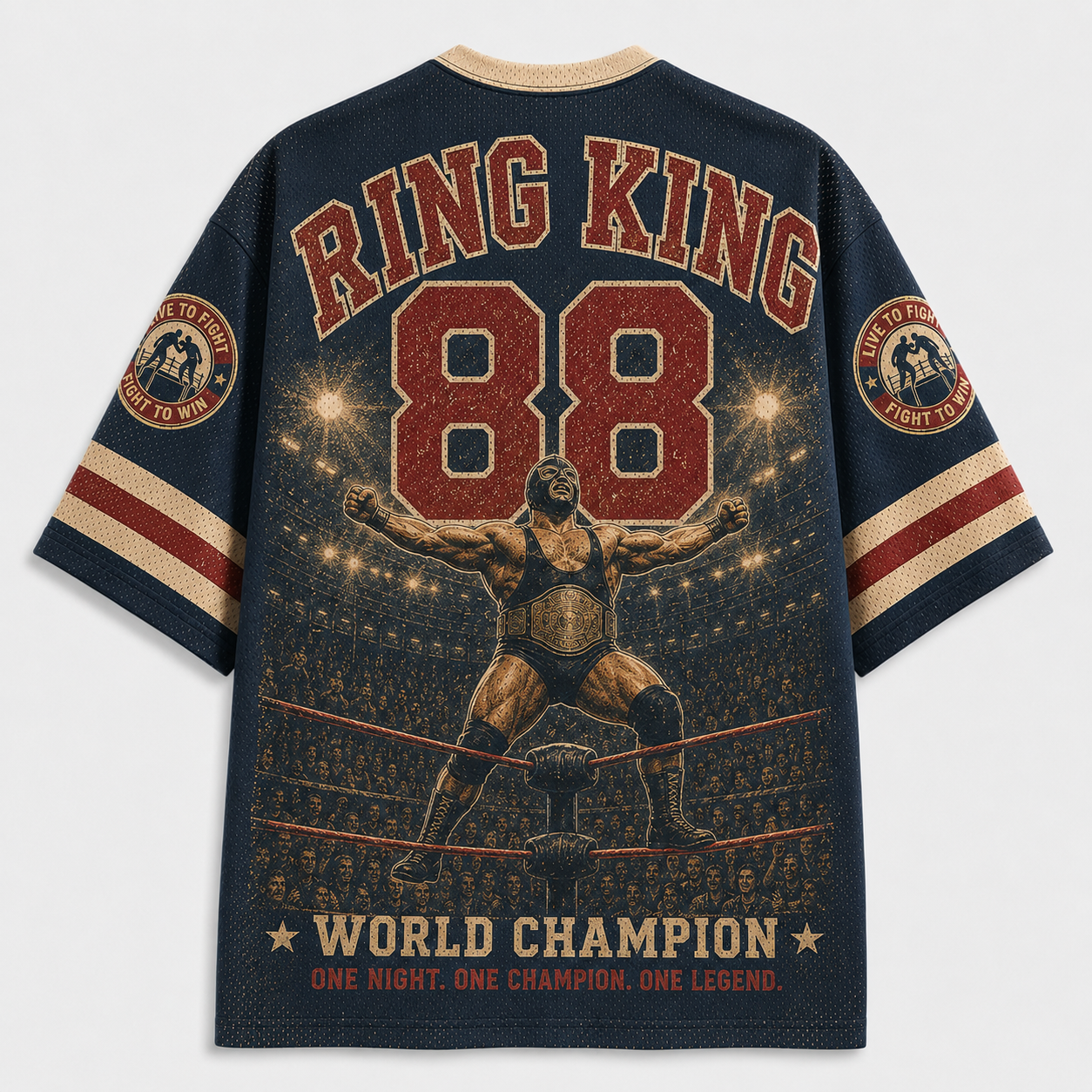 Ring King World Title 1988 Champion Jersey Shirts