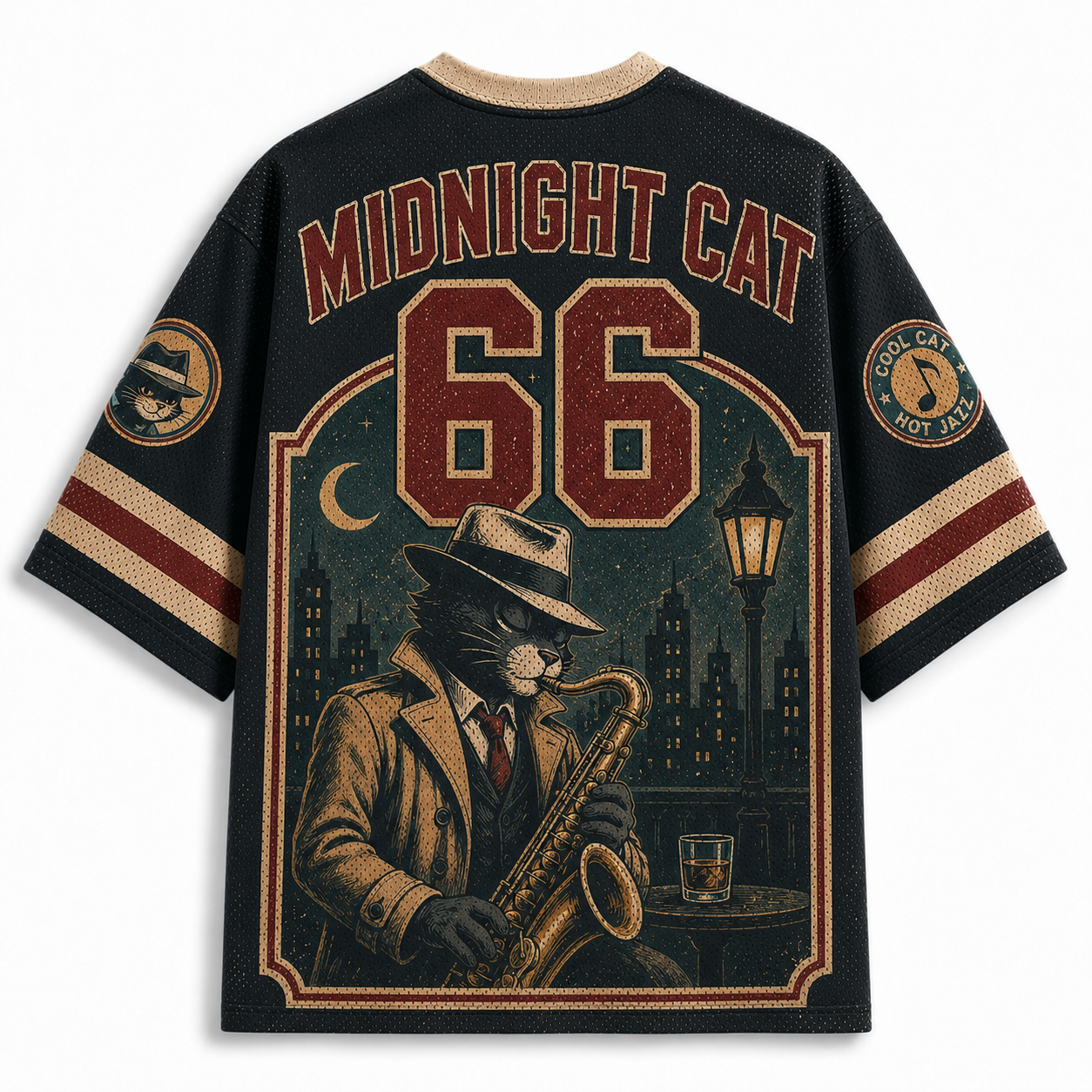 MIDNIGHT CAT Mesh Jersey