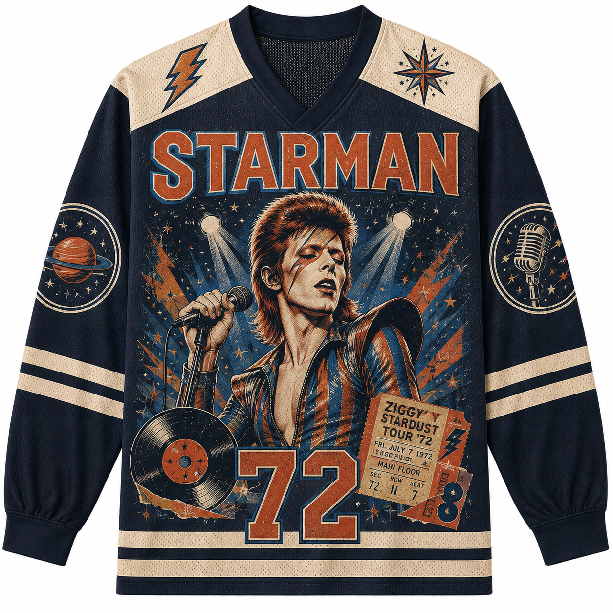 STARMAN 72 V-Neck Long Sleeve Jersey