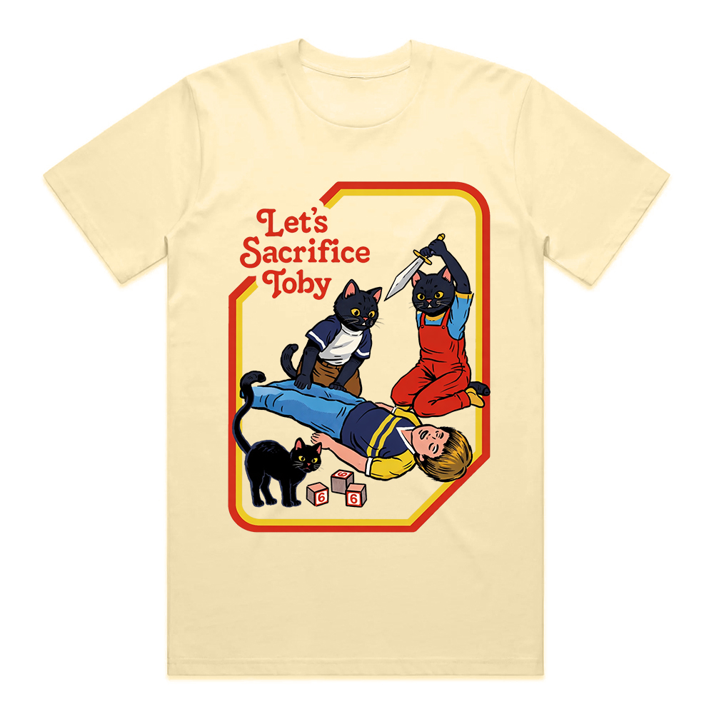 Lets Sacrifice Toby – 100% Cotton Classic Fit Retro Dark Humor Graphic Tee