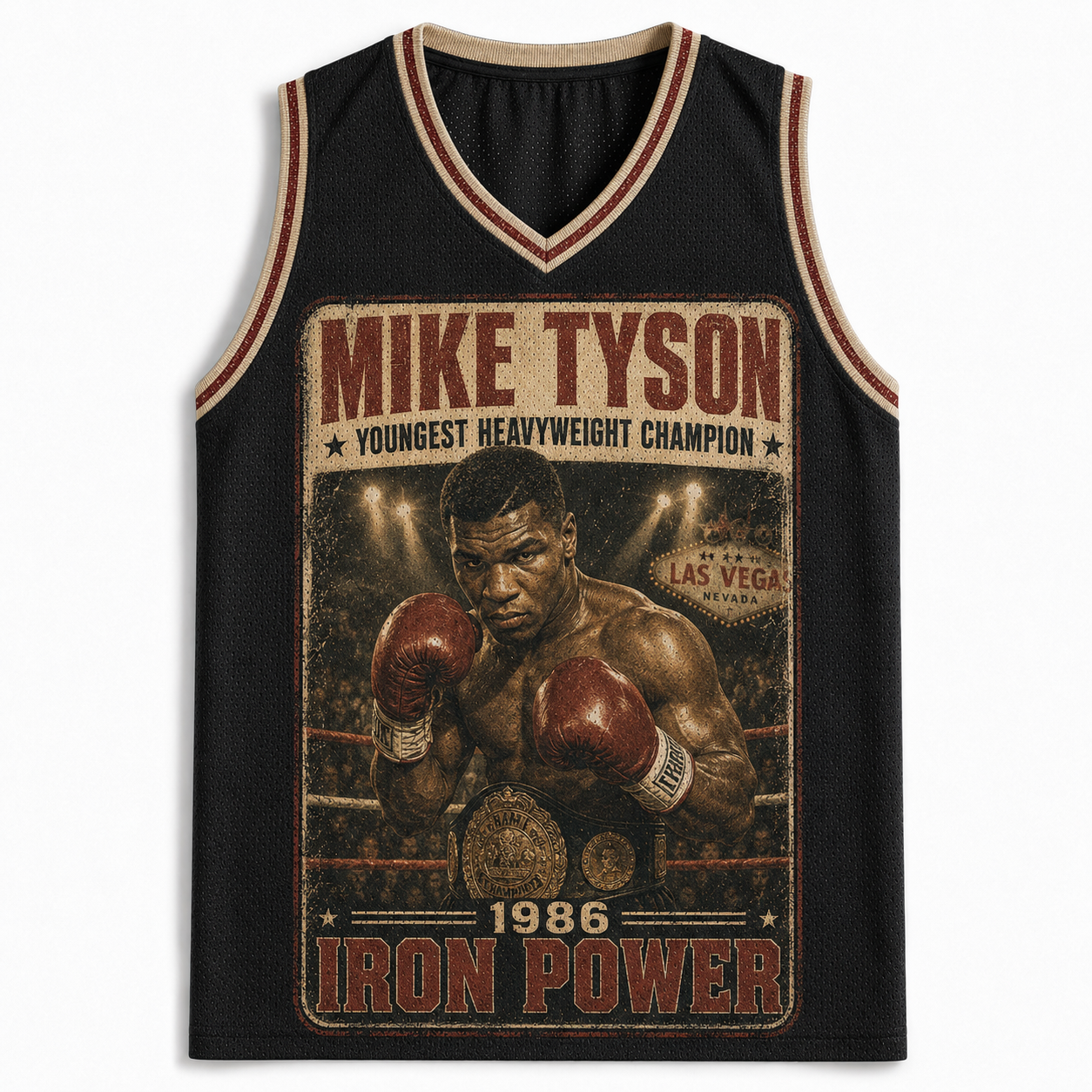 Mike Tyson 1986 Iron Power Jersey Tank 