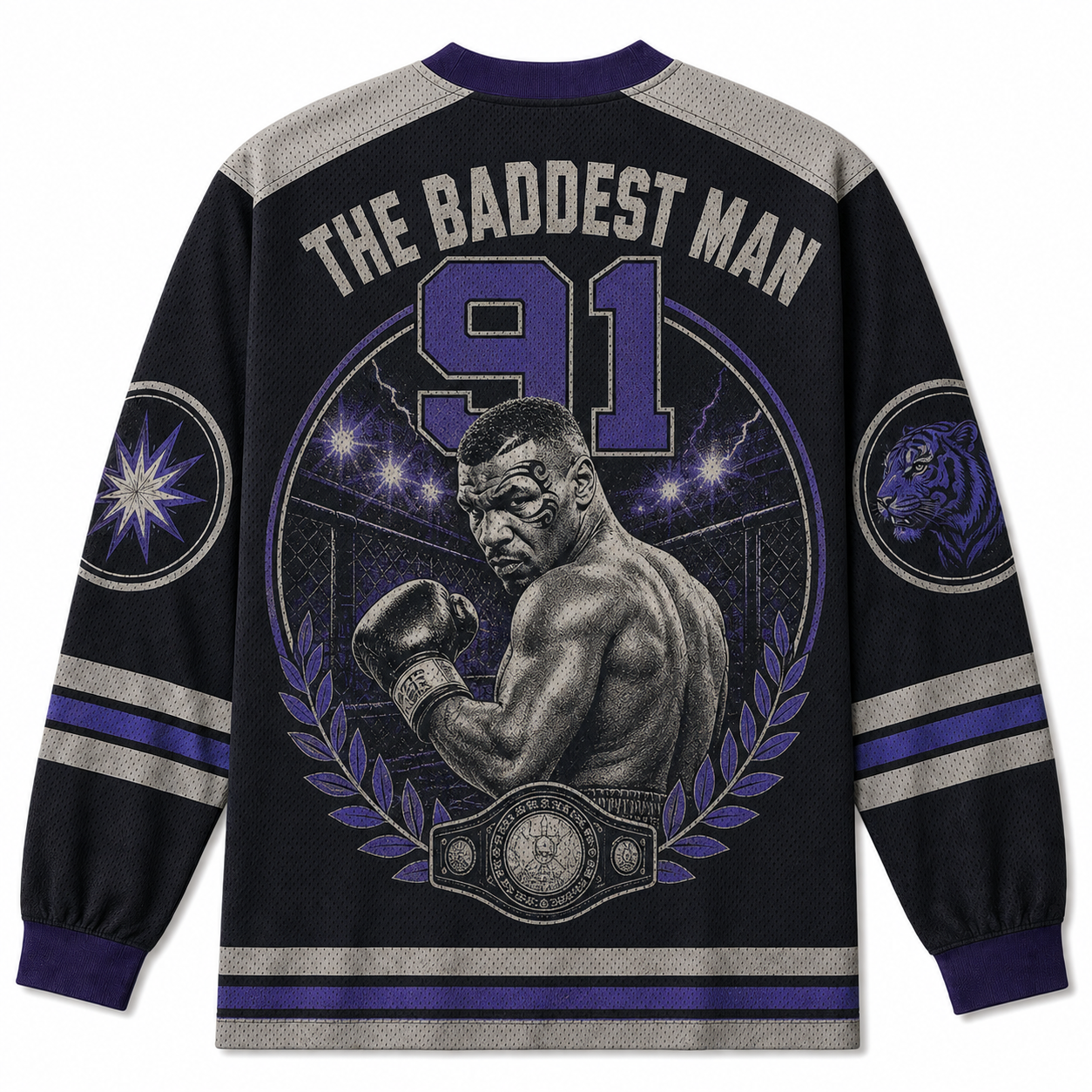 THE BADDEST MAN V-Neck Long Sleeve Jersey