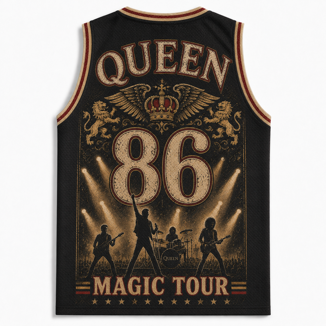 Vintage Queen Band Magic Tour Live 86 Jersey Tank 