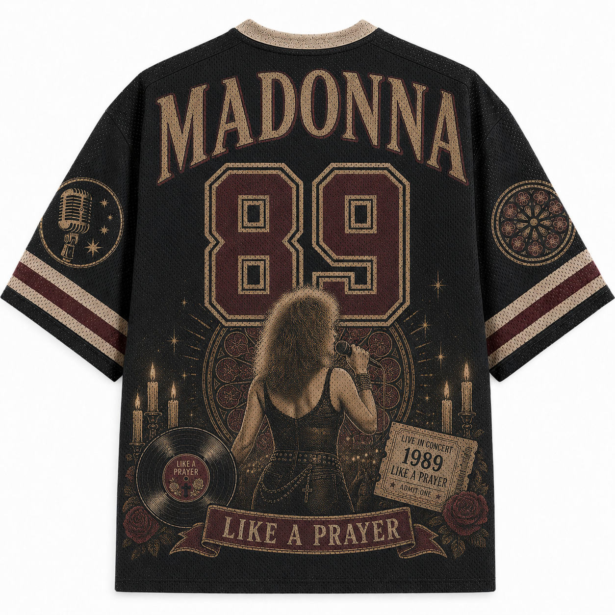 Madonna "Like A Prayer" 1989 Pop Icon Jersey Shirts