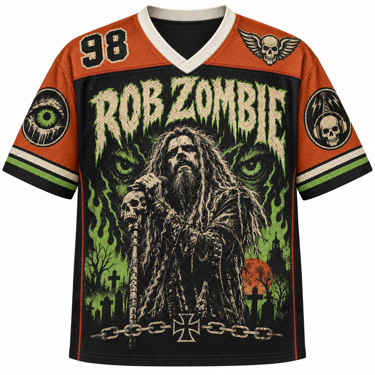 Rob Zombie Hellbilly Deluxe 98 Dragula Metal Jersey Shirts