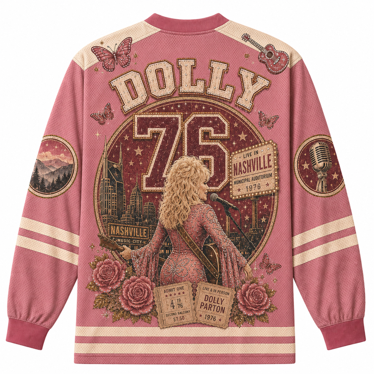 DOLLY 76 V-Neck Long Sleeve Jersey