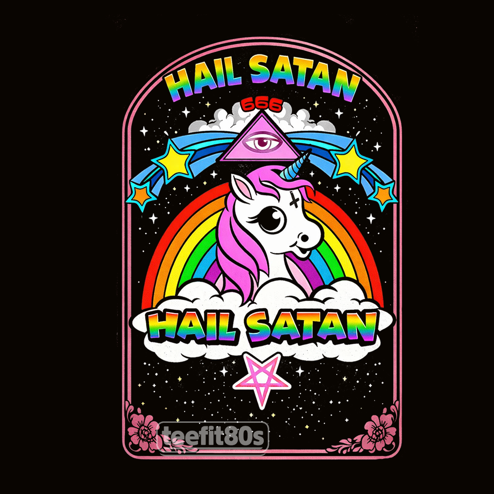 Hail Satan Rainbow Unicorn 666
