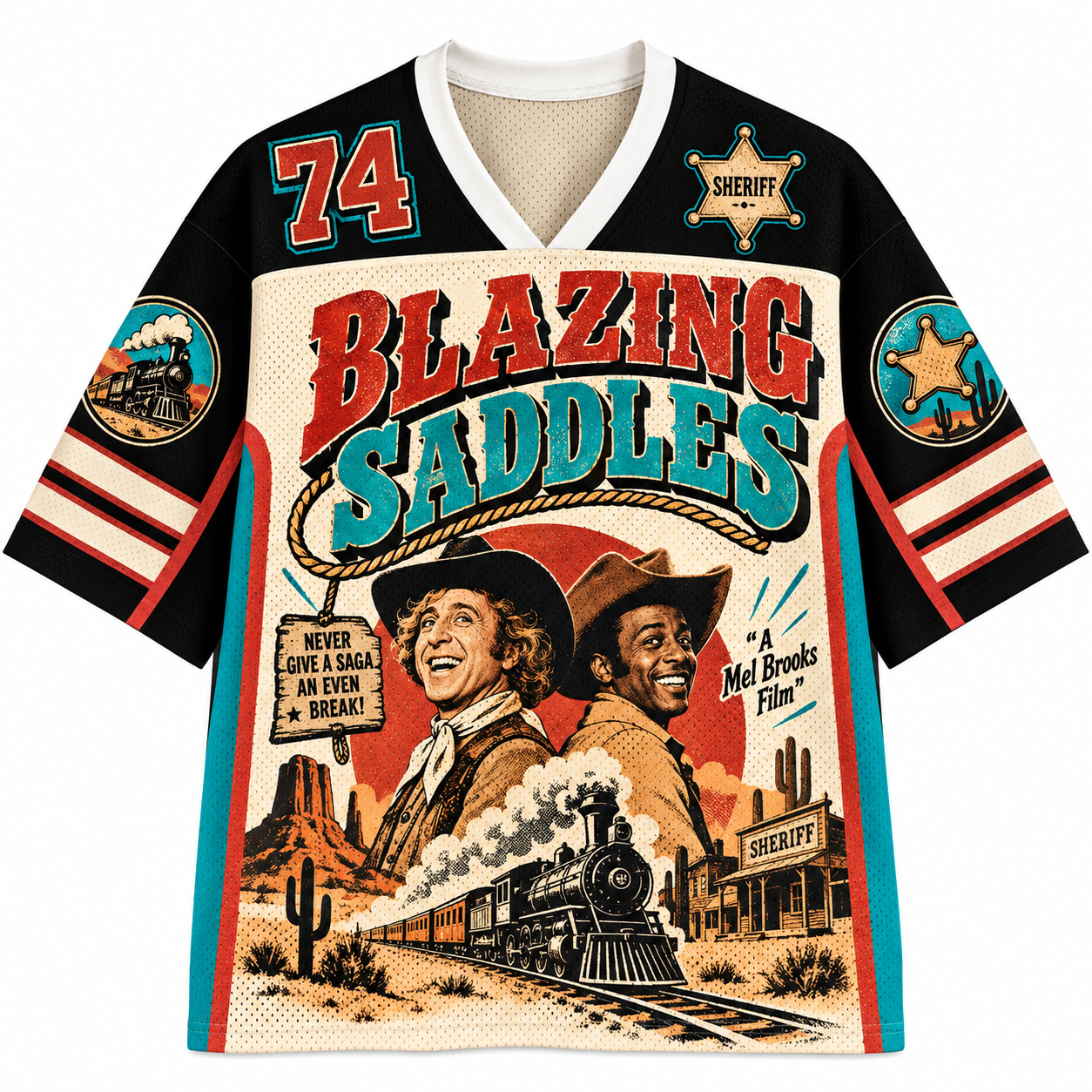 Blazing Saddles "A Mel Brooks Film" Retro Western Jersey