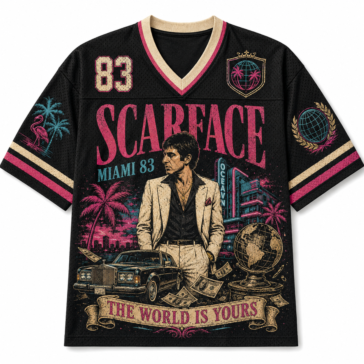 SCARFACE Miami 83 Movie  Mesh Jersey