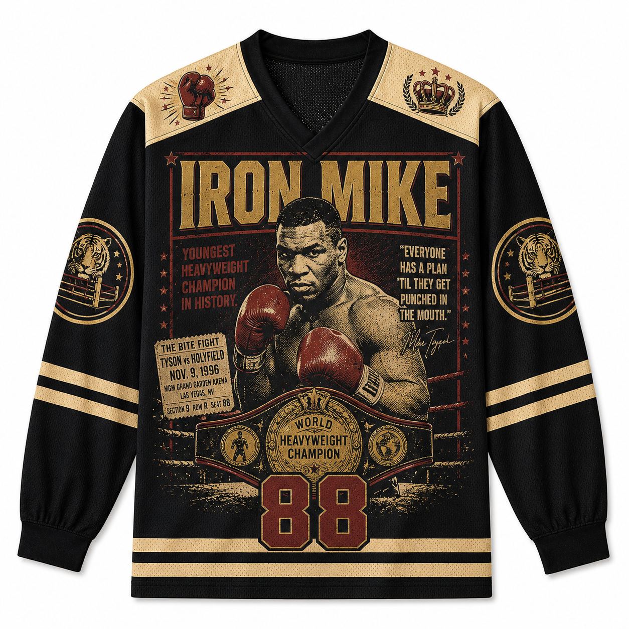 IRON MIKE 88 V-Neck Long Sleeve Jersey