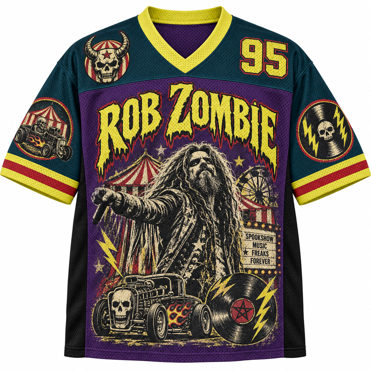 Rob Zombie Spookshow Baby 95 Retro Industrial Metal Jersey Shirts